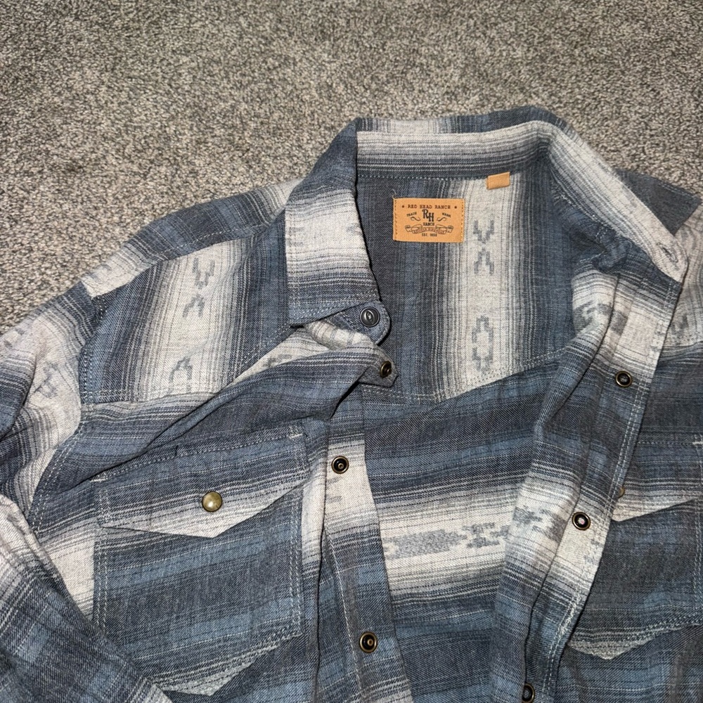 Red Head Ranch Flannel Blue Flannel Shirt
